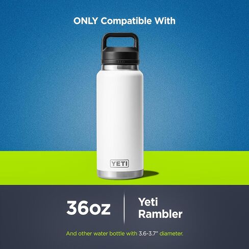 حذاء حزام يدوي مخصص مصمم لـ 36oz yeti Rambler - حامل زجاجة ماء واقية مع مقبض حمل النيوبرين القابل للتعديل (فقط يناسب نماذج yeti Rambler 36oz) in Saudi Arabia