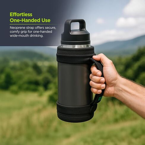 حذاء حزام يدوي مخصص مصمم لـ 36oz yeti Rambler - حامل زجاجة ماء واقية مع مقبض حمل النيوبرين القابل للتعديل (فقط يناسب نماذج yeti Rambler 36oz) in Saudi Arabia