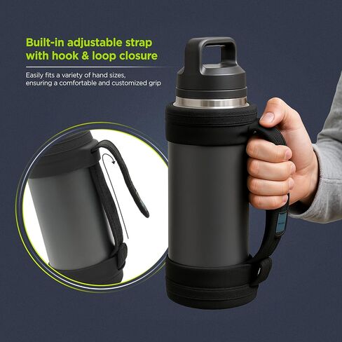 حذاء حزام يدوي مخصص مصمم لـ 36oz yeti Rambler - حامل زجاجة ماء واقية مع مقبض حمل النيوبرين القابل للتعديل (فقط يناسب نماذج yeti Rambler 36oz) in Saudi Arabia