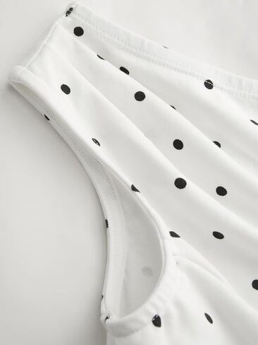 قمم دبابات عصير التفاح للنساء قبالة الكتف Polka Dot ruched knit Top Cute Sleeve Shore Tops Out Out Out Tops in Kuwait