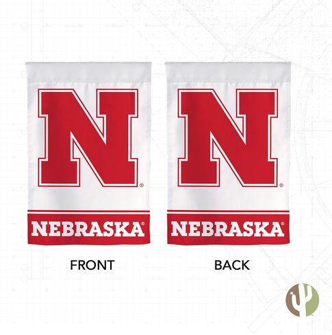 Desert Cactus University of Nebraska Un Garden Flag - 19 × 12 بوصة لافتة نبراسكا كورنهوسكرز ، للعرض في الهواء الطلق والأحداث (التصميم ب) in Saudi Arabia