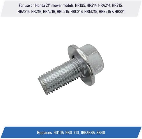 Mower Blade Hex Bolts Replacement for Honda - 90105-960-710 (2 Pack) in Saudi Arabia