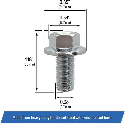 Mower Blade Hex Bolts Replacement for Honda - 90105-960-710 (2 Pack) in Saudi Arabia