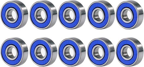 10pcs Ball Bearing 608ZZ 608RS Deep Groove Double Shielded Miniature Bearings for Skateboard Scooter 3D Printers Bearings(608RS Blue) in Saudi Arabia