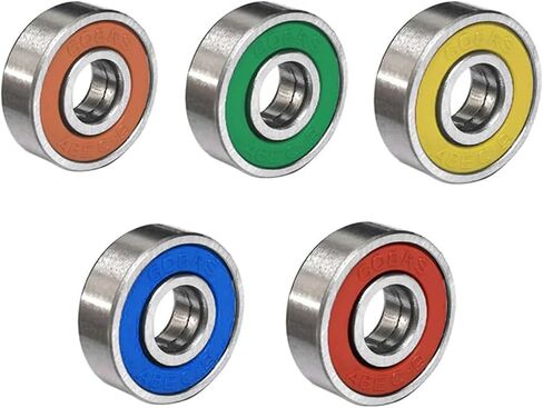 10pcs Ball Bearing 608zz 608rs Groove Deep Bearings Miniature Bearings for Skateboard Scooter 3D Printers (608rs Blue) in Saudi Arabia
