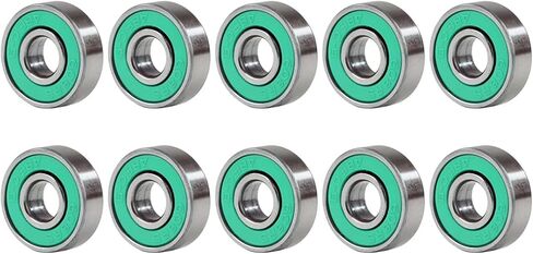 10pcs Ball Bearing 608zz 608rs Groove Deep Bearings Miniature Bearings for Skateboard Scooter 3D Printers (608rs Blue) in Saudi Arabia