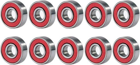 10pcs Ball Bearing 608ZZ 608RS Deep Groove Double Shielded Miniature Bearings for Skateboard Scooter 3D Printers Bearings(608RS Blue) in Saudi Arabia