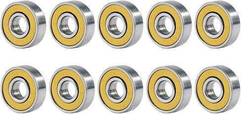 10pcs Ball Bearing 608ZZ 608RS Deep Groove Double Shielded Miniature Bearings for Skateboard Scooter 3D Printers Bearings(608RS Blue) in Saudi Arabia