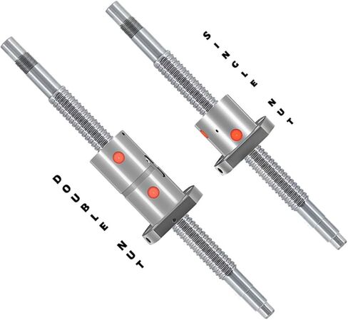 25 مم 2505 2510 مجموعة مجموعة كرات مع Double Nut + BKBF20 دعم + DSG25H Nut Housing + D40L66 اقتران (DFU2505 مزدوج الجوز ، 1100 مم) in Kuwait