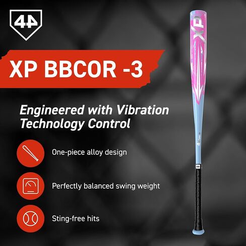 Limited Edition XP BBCOR Baseball Bat ، مضرب بيسبول متوازن ودائم للبالغين والمدارس الثانوية والكلامات ، القطر -3 ، 2 5/8 "قطر البرميل in Saudi Arabia