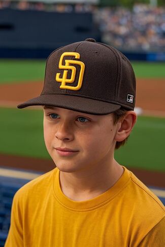 San Diego Baseball Youth Kids Hat Adjustable MVP Classic Embroidered Team Logo Cap (Brown) in Saudi Arabia