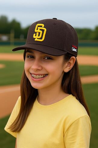 San Diego Baseball Youth Kids Hat Adjustable MVP Classic Embroidered Team Logo Cap (Brown) in Saudi Arabia