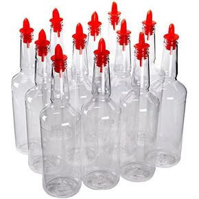 Dozen (12) Plastic Long Neck Bottles with Pourer in Saudi Arabia
