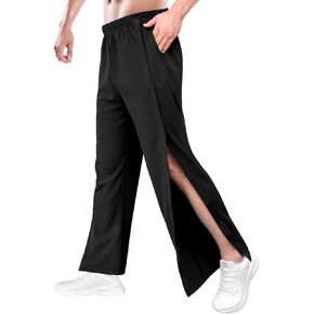 Men's Post Surgery Pants Open Bottom Easy Side Tear Away Pants for Men Sweatpants Loose Fit Post Surgery Pant with Pockets in Kuwait