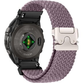 Nylon Braided Watch Band for Garmin Fenix 8 43mm/Fenix 7S Pro Solar/Fenix 7S/Fenix 6S/ Fenix 6S Pro/Descent Mk3S/Mk3Si, Secure Parachute-Style Buckle Strap for Garmin QuickFit 20 mm in Kuwait