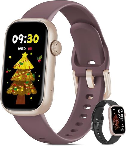 Fitness Tracker for Men Women, 24/7 Heart Rate, SpO2 and Sleep Monitor Health Watch, Calorie Step Counter Fitness Watch IP68 Waterproof Smart Watch for Android and iOS, Smoke Violet in Saudi Arabia