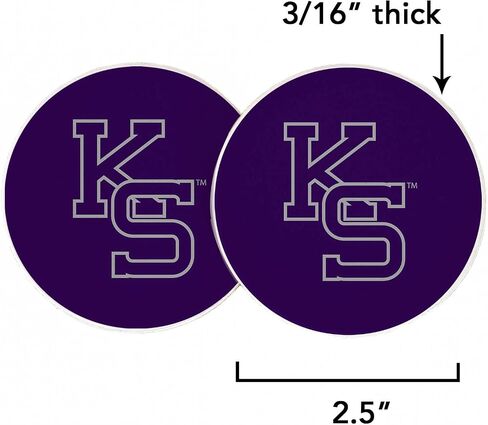 ملحقات السيارات بجامعة ولاية ديزرت كنساس كنساس KSU Wildcats Custer Custer Custer Coasters المرخصة من 2 (التصميم أ) in Saudi Arabia