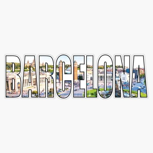 Barcelona Vinyl Waterproof Sticker Decal Car Laptop Wall Window Bumper Sticker 5" in Saudi Arabia
