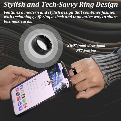 ملف تعريف مخصص عبر الإنترنت ، بطاقة أعمال رقمية ، حلقة واسعة من NFC Face ، انقر لمشاركة المعلومات الاجتماعية ، لـ iPhone & Android (الولايات المتحدة رقم 11) in Kuwait