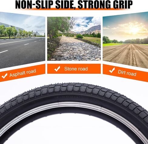 WEEROCK 20 بوصة Kid Bike Tyre Girls Boy Bicycle Tyres 2 Pack Pack Colorful Tyres مع إطارات بديلة للأنابيب الداخلية للركوب 20 "Kid Child Bike Bmx Mtb ، متعدد الألوان in Kuwait