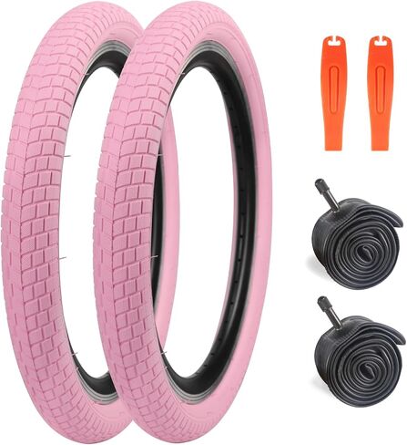 WEEROCK 20 بوصة Kid Bike Tyre Girls Boy Bicycle Tyres 2 Pack Pack Colorful Tyres مع إطارات بديلة للأنابيب الداخلية للركوب 20 "Kid Child Bike Bmx Mtb ، متعدد الألوان in Kuwait