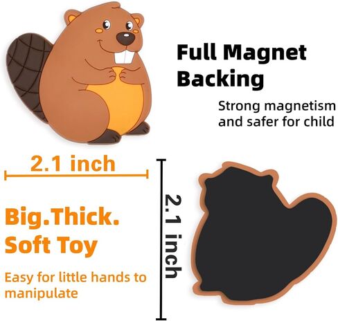 SUPINEEDO Fridge Magnet for Toddlers, Rubber Cute Animal Magnets for Baby,Refrigerator Magnets for Toddlers Educational Learning Toy Gift Whiteboard in Kuwait
