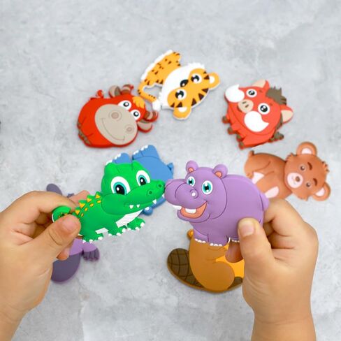SUPINEEDO Fridge Magnet for Toddlers, Rubber Cute Animal Magnets for Baby,Refrigerator Magnets for Toddlers Educational Learning Toy Gift Whiteboard in Kuwait