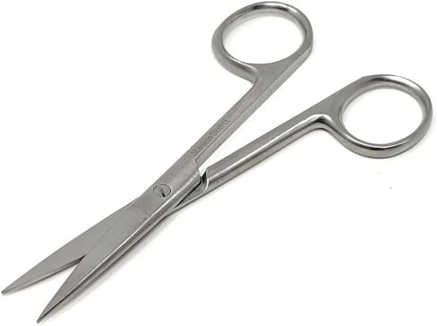Multifunction Operating Scissors 4.5" Stainless Steel Shears with Sharp/Blunt, Sharp/Sharp, Blunt/Blunt Dissecting Blades in Straight & Curved Angles (Sharp/Blunt - Curve) in Kuwait