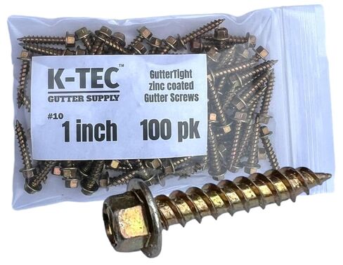 1-1/2" GutterTight 1/4" Drive High Head Zinc Plated Hidden Hanger Gutter Screws #10 (50 Pack) in Kuwait