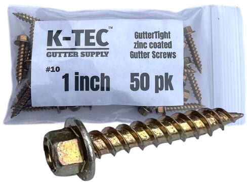 1-1/2 "Guttertight 1/4" محرك رأس الزنك المرتفع مطلي بالزنك مسامير مزراب شمح #10 (50 حزمة) in Kuwait