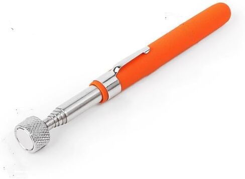 Powerful Magnetic Suction Rod, 10LB, 2LB, 1LB Set, Telescopic Bending Type, Orange, Cylindrical, Stainless Steel, Suitable for Autos, Homes, Offices, Industries, Garages in Saudi Arabia