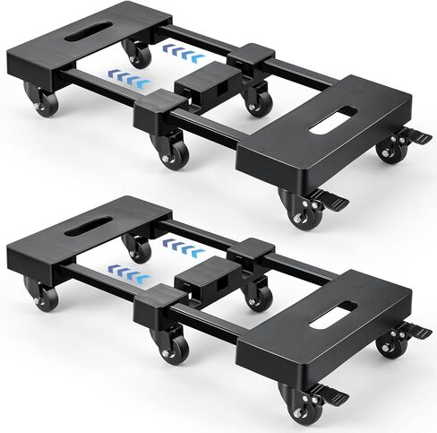 KEDSUM Furniture Dolly with 6 Swivel Casters, Expandable Moving Dolly, 24in-12in Furniture Movers with Wheels, Flat Dollies Brake Wheels, Max 1600LBS Capacity, 2 Pack in Kuwait