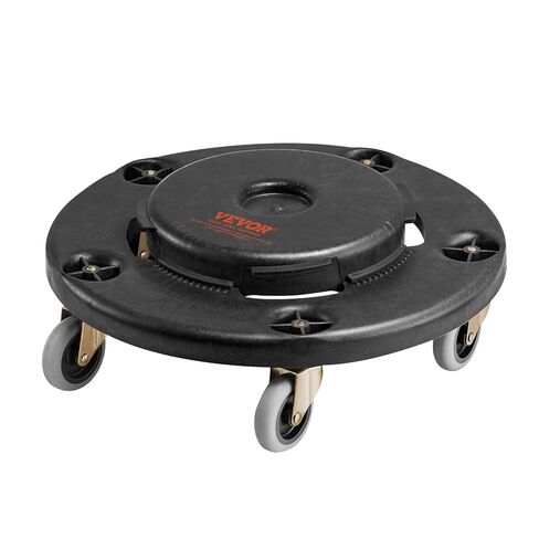 VEVOR Trash Can Dolly, Fit 20, 32, 44, 55 Gallon Containers, Round Trash Can Roller Base with 4 Lockable Wheels, 500lbs Weight Capacity, Heavy Duty Barrel Dolly, Multi-Functional Rolling Cart in Saudi Arabia
