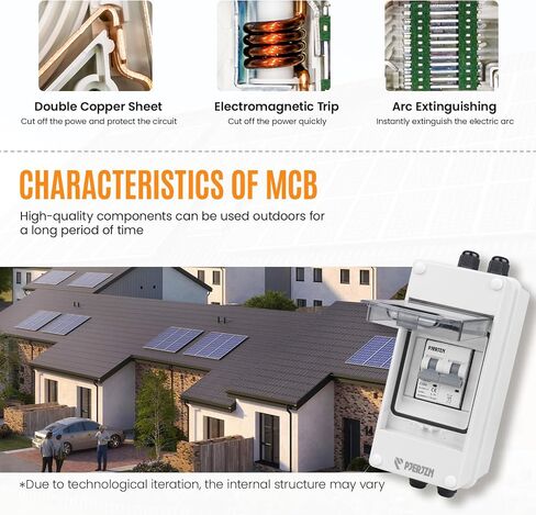 Solar Panels Disconnect Switch 50A 1000VDC PV Shut Off Switch Outdoor Circuit Breaker Box IP65 Waterproof UV-Proof in Kuwait