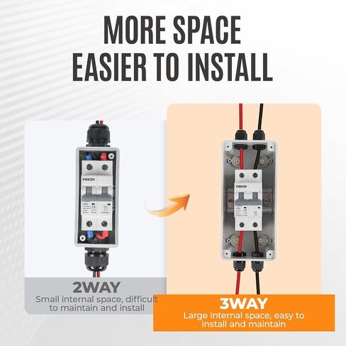 Solar Panels Disconnect Switch 50A 1000VDC PV Shut Off Switch Outdoor Circuit Breaker Box IP65 Waterproof UV-Proof in Kuwait