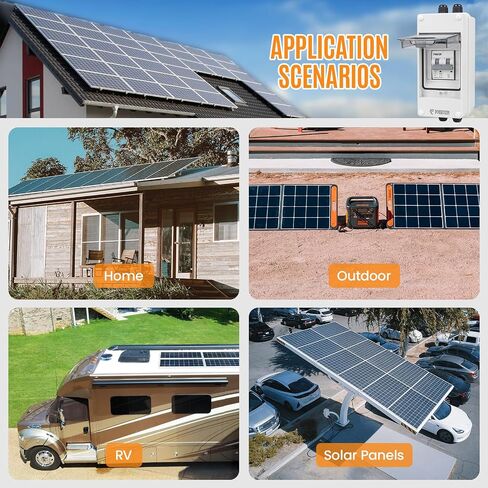 Solar Panels Disconnect Switch 50A 1000VDC PV Shut Off Switch Outdoor Circuit Breaker Box IP65 Waterproof UV-Proof in Kuwait
