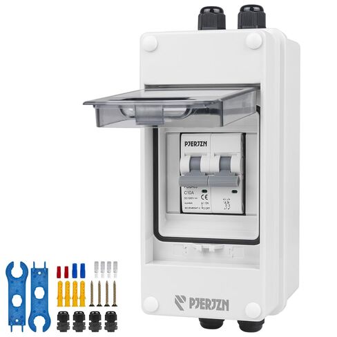 Solar Panels Disconnect Switch 50A 1000VDC PV Shut Off Switch Outdoor Circuit Breaker Box IP65 Waterproof UV-Proof in Kuwait