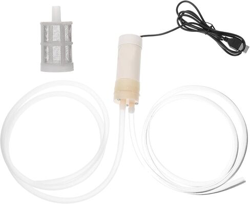 Artibetter Portable Mini Sump Pump مع طاقة USB ، ومرشح الفولاذ المقاوم للصدأ ، وخرطوم 1M لإزالة المياه الفعالة في الباحات والشرفات in Saudi Arabia