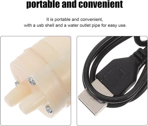 Artibetter Portable Mini Sump Pump مع طاقة USB ، ومرشح الفولاذ المقاوم للصدأ ، وخرطوم 1M لإزالة المياه الفعالة في الباحات والشرفات in Saudi Arabia