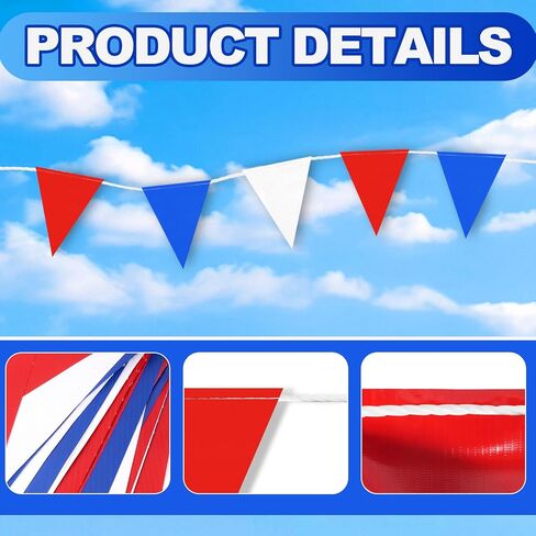 102 قدم عالي الكثافة 60 PCS المثلث بانر بانر-سلامة متينة وعلامة علامة الأحداث للاستخدام الصناعي والخارجي (متعدد الألوان (102 قدم ، 60 ٪)) in Saudi Arabia