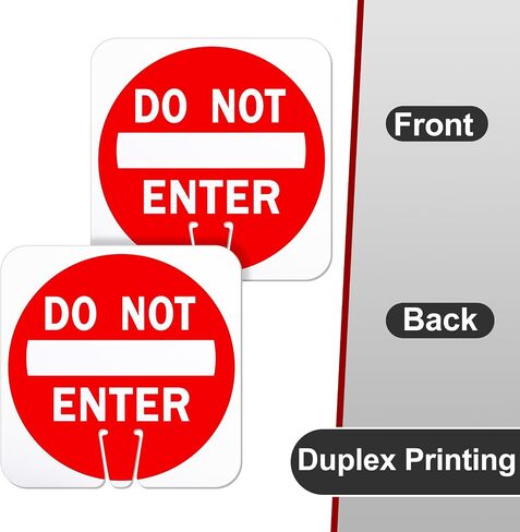 Geetery 6 Pcs Do Not Enter Cone Traffic Sign 12 x 12 Inches Warning Sign Red and White Double Sided for Street Road Barricade Outdoor Weather Resistant Construction in Saudi Arabia