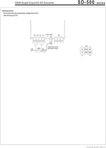 SD-500H-12 500W 72~144V DC to 12V DC 40A 480W DC-DC Converter Enclosed Type Switching Power Supply in Kuwait