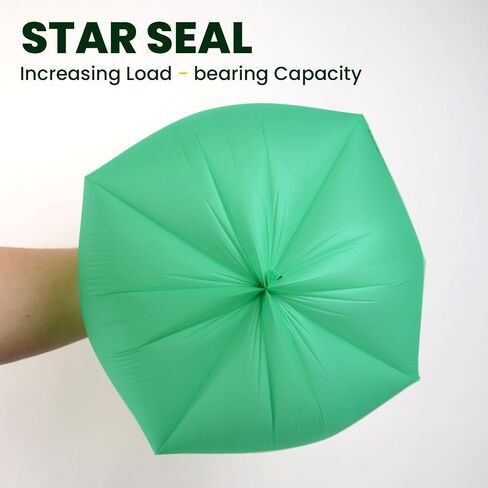 55-60 Gallon Compostable Trash Bags Liners, Heavy Duty Extra Thick 1.57 Mil, 208.2 Liter, 15 Bags, Lawn, Yard, and Restaurant Use, ASTM D6400, US BPI, OK Compost Home Certified in Saudi Arabia
