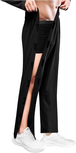 Men's Post Surgery Pants Open Bottom Easy Side Tear Away Pants for Men Sweatpants Loose Fit Post Surgery Pant with Pockets in Kuwait