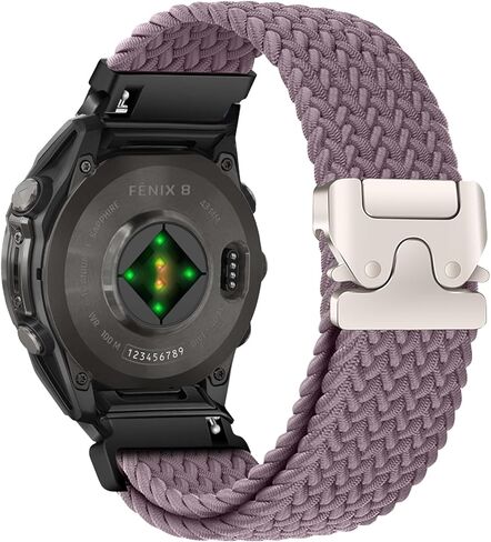 Nylon Braided Watch Band for Garmin Fenix 8 43mm/Fenix 7S Pro Solar/Fenix 7S/Fenix 6S/ Fenix 6S Pro/Descent Mk3S/Mk3Si, Secure Parachute-Style Buckle Strap for Garmin QuickFit 20 mm in Kuwait