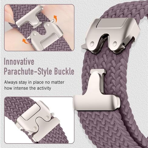 Nylon Braided Watch Band for Garmin Fenix 8 43mm/Fenix 7S Pro Solar/Fenix 7S/Fenix 6S/ Fenix 6S Pro/Descent Mk3S/Mk3Si, Secure Parachute-Style Buckle Strap for Garmin QuickFit 20 mm in Kuwait