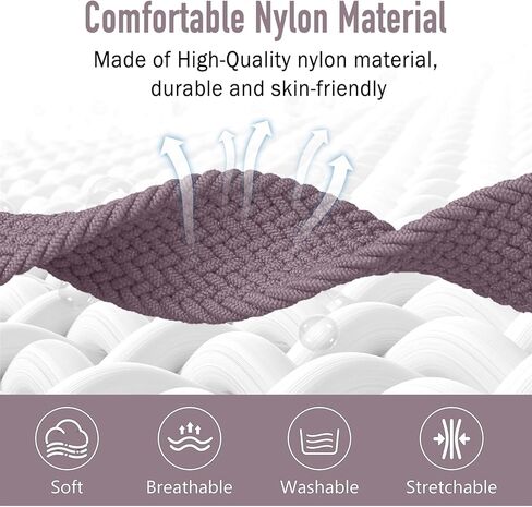 Nylon Braided Watch Band for Garmin Fenix 8 43mm/Fenix 7S Pro Solar/Fenix 7S/Fenix 6S/ Fenix 6S Pro/Descent Mk3S/Mk3Si, Secure Parachute-Style Buckle Strap for Garmin QuickFit 20 mm in Kuwait