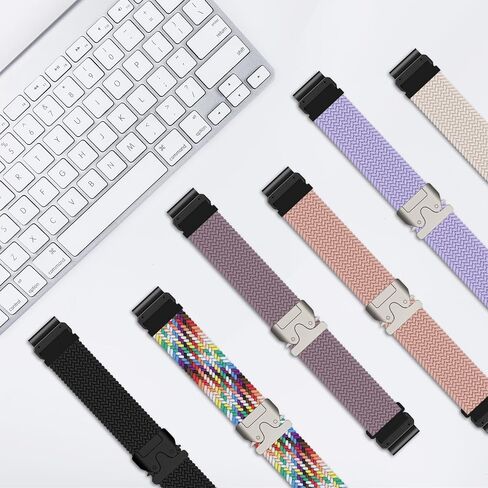 Nylon Braided Watch Band for Garmin Fenix 8 43mm/Fenix 7S Pro Solar/Fenix 7S/Fenix 6S/ Fenix 6S Pro/Descent Mk3S/Mk3Si, Secure Parachute-Style Buckle Strap for Garmin QuickFit 20 mm in Kuwait