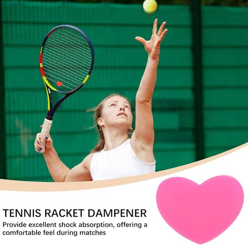 Tennis Racket Vibration Dampener Soft Silicone Racket Shock Absorber for Tennis Racquet String - Heart Shaped in Saudi Arabia