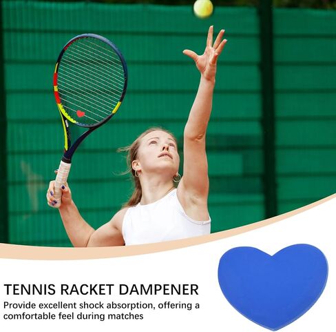 Tennis Racket Vibration Dampener Soft Silicone Racket Shock Absorber for Tennis Racquet String - Heart Shaped in Saudi Arabia